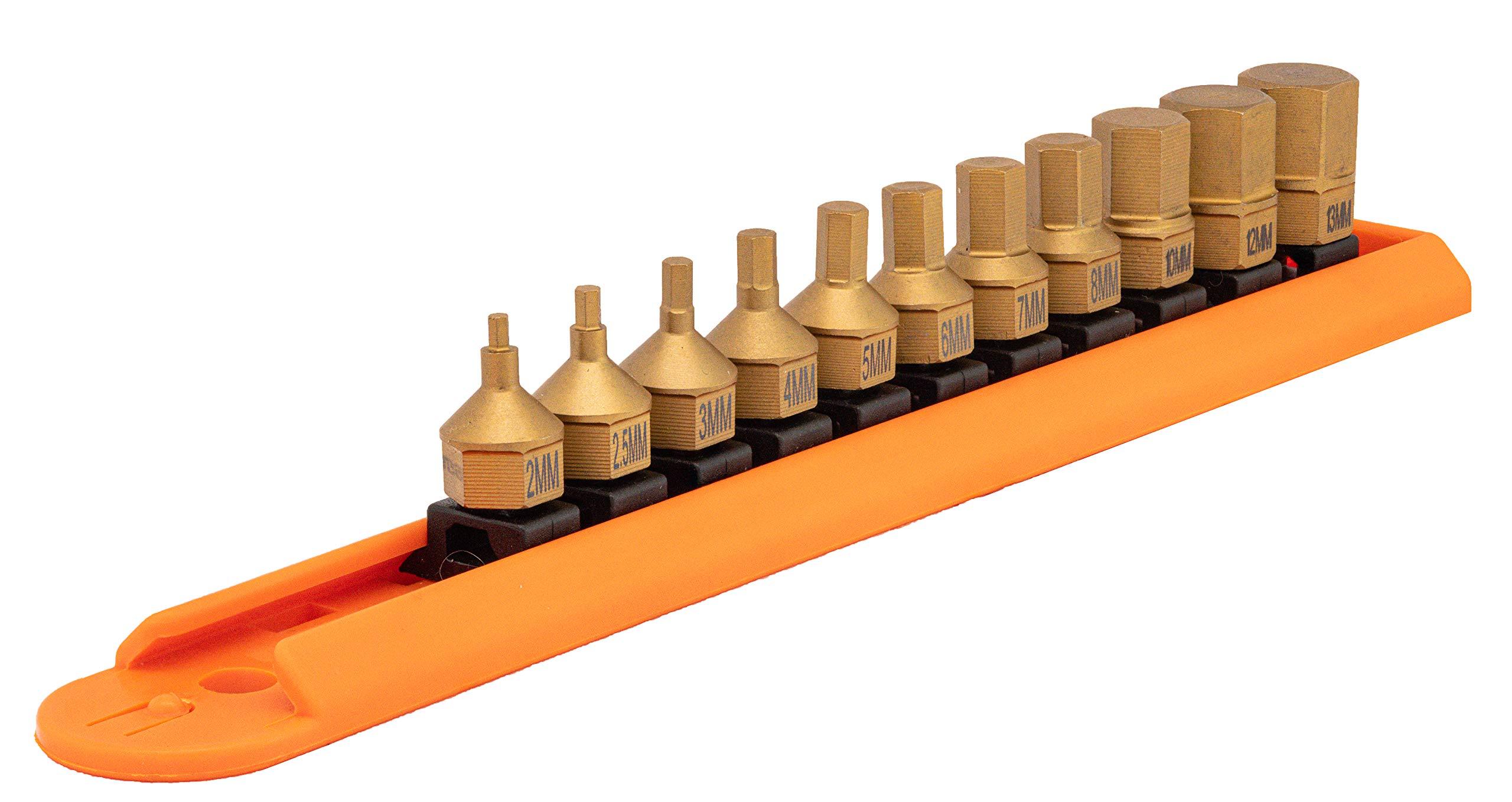 11PC METRIC HEX DUAL DRIVE SOCKET SET- SKU# MAY-16005